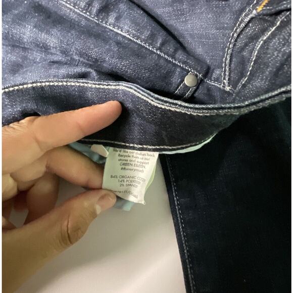 Eileen Fisher Women's Blue Organic Cotton Dark Wash Jeans Size 14 - Picture 4 of 5